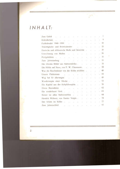 Afrikanischer Heimatkalender 1941