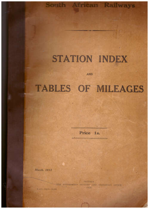 Station Index and Tables of Mileages, March 1913