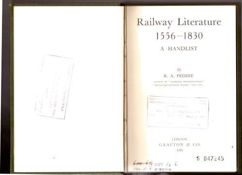 Railway Literature 1556-1830