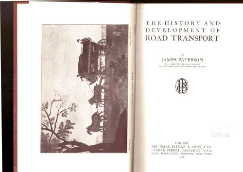 The History and Development of Road Transport (1927)