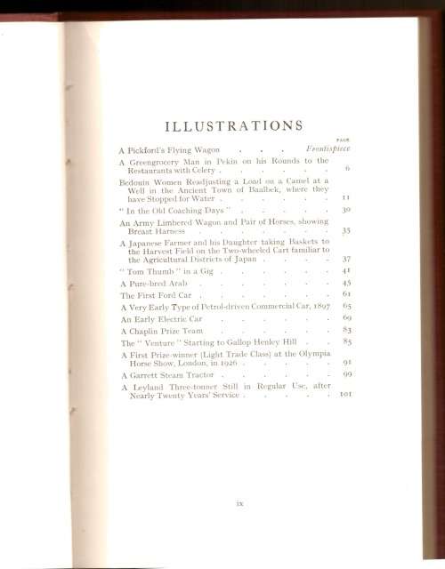 The History and Development of Road Transport (1927)
