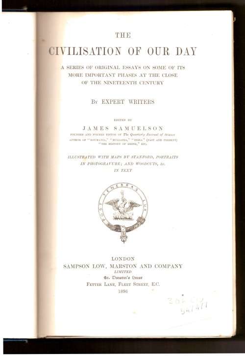 The Civilisation of Our Day (1896)