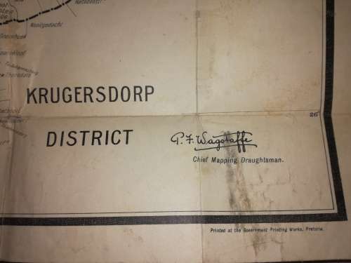 Map of Rustenburg - 1921 RARE