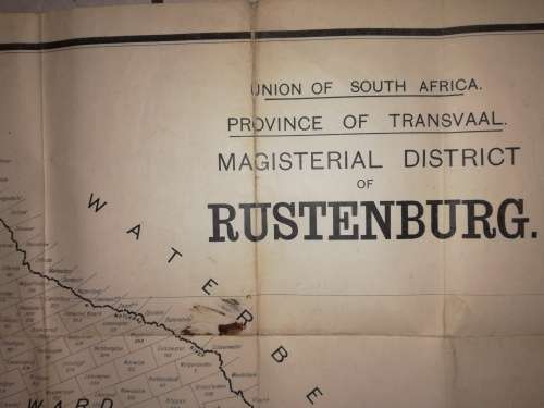 Map of Rustenburg - 1921 RARE