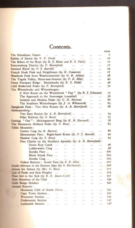 The Journal of the mountain club of South Africa , number 35 - 1933