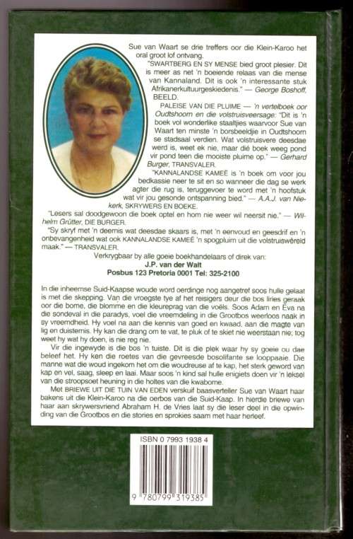 Briewe uit die tuin van Eden - Sue van Waart