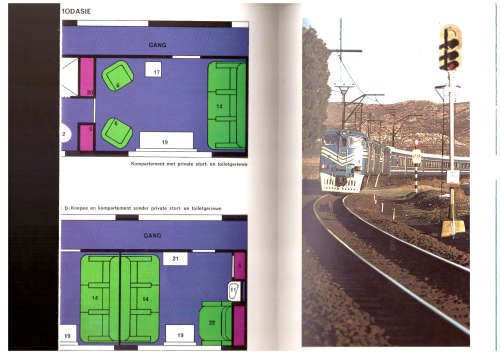 The Blue Train Route Guide and Vloerplan en gids 1980s