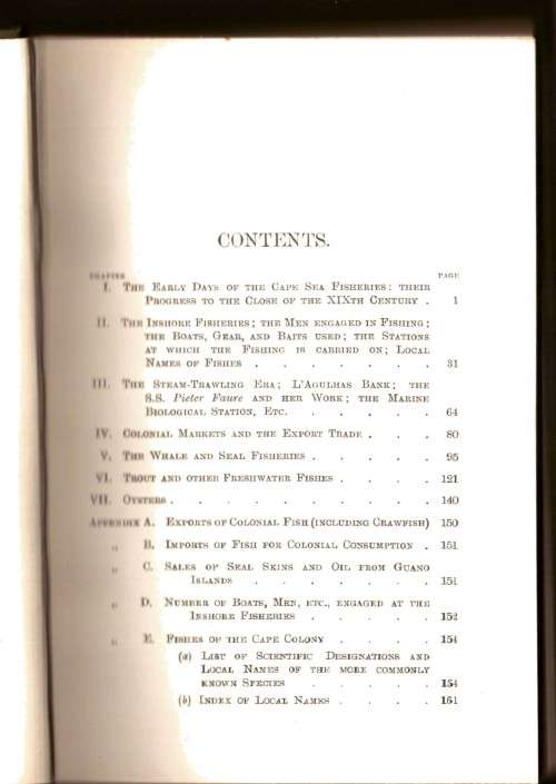 Sea Fisheries of the Cape Colony, From van Riebeeck`s days to the eve of the Union (1913)
