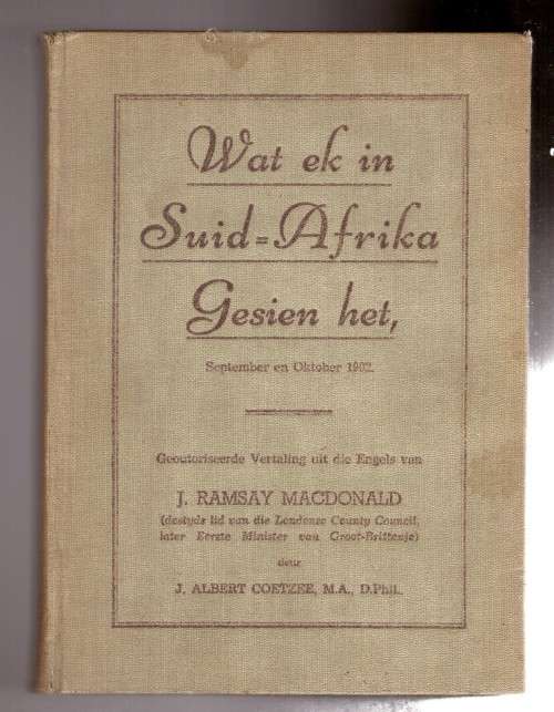 Wat ek in Suid-Afrika Gesien het, September en Oktober 1902, Skaars harde band
