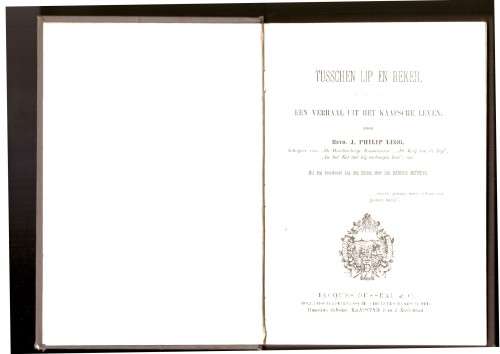 Tusschen Lip en Beker, Een verhaal uit het Kaapsche leven (1899)