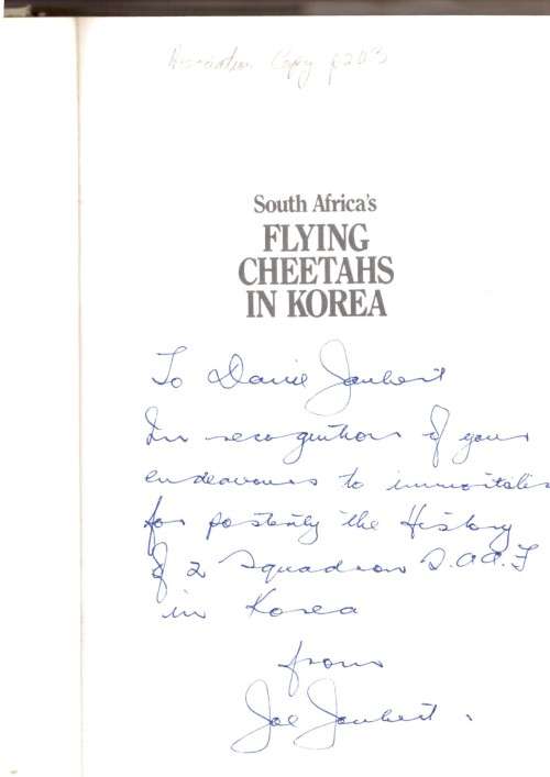 South Africa`s Flying Cheetahs in Korea (Association copy)