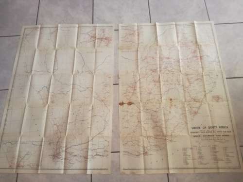 Special map of The Union of South Africa and South West Africa (large)