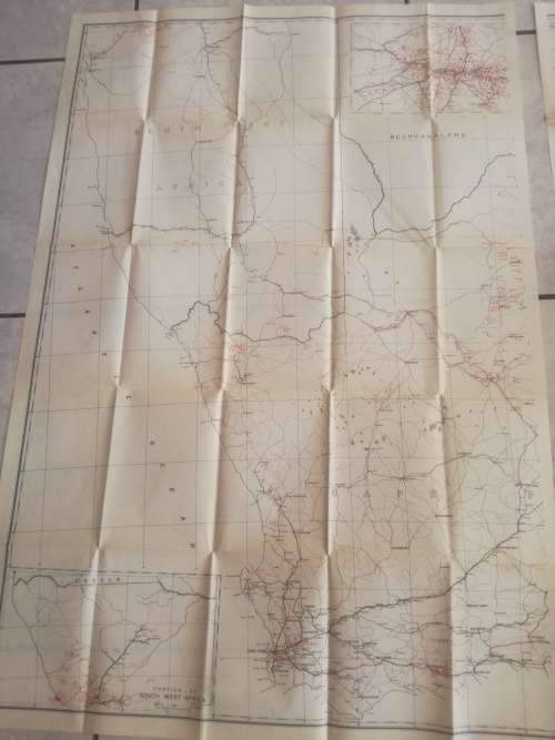 Special map of The Union of South Africa and South West Africa (large)
