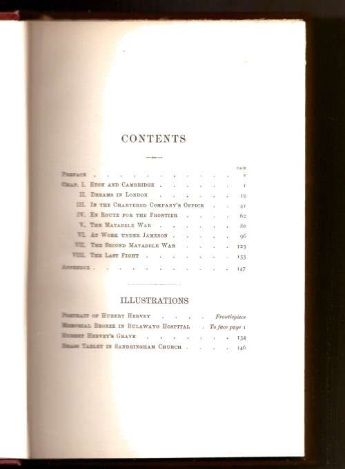 Hubert Hervey, Student and Imperialist (Rhodesia) 1899