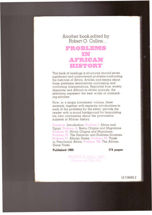 Problems in the History of Colonial Africa 1860-1960