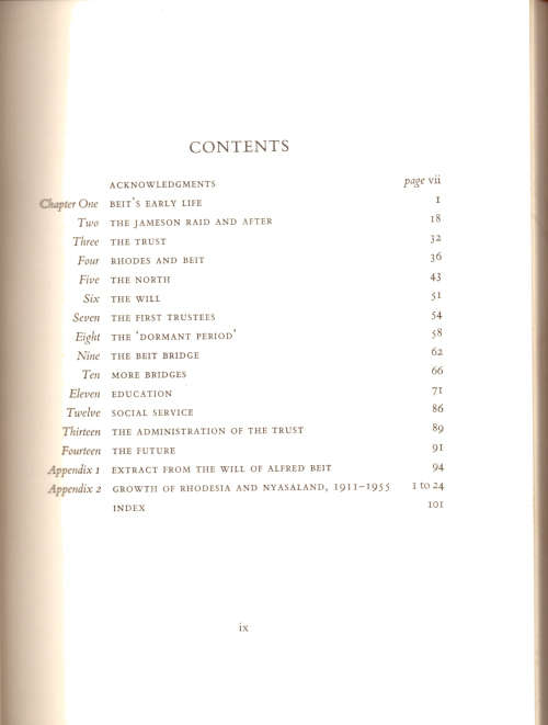 The Will and The Way 1906-1956, The Beit Trust (Rhodesiana)