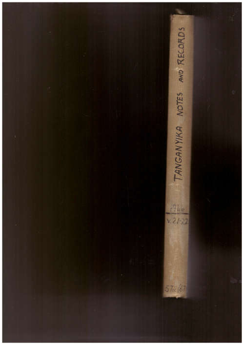 Tanganyika Notes and Records - June 1946 (East Africa)