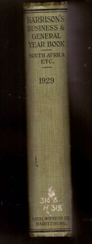 Harrison`s Business & General Year Book of South Africa and Adjacent Territories 1929
