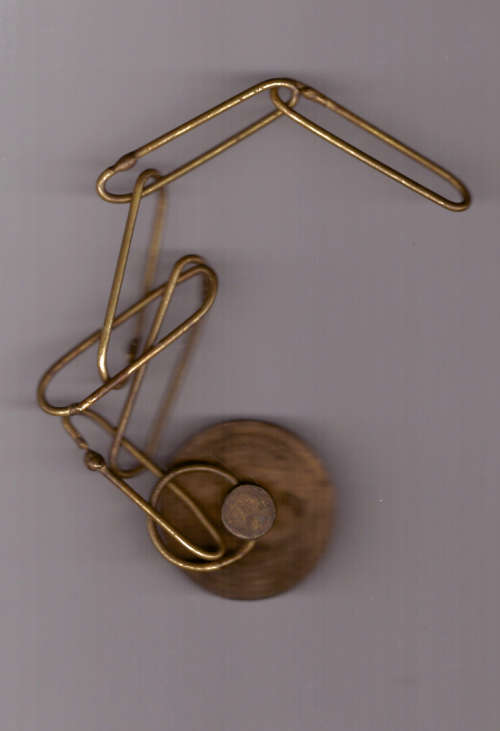 Vintage copper wash basin plug, antique sink drain plug (35 mm)  & chain- Victorian bathroom
