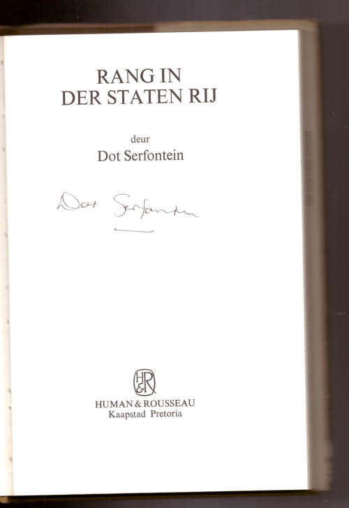 Rang in der Staten Rij - GETEKEN - Roman oor die Tweede Vryheidsoorlog