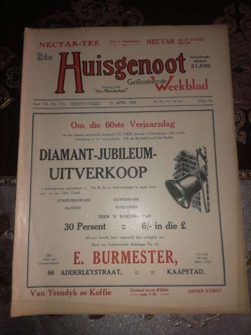 Die Huisgenoot - 6 kopies, 1923- 1924 , baie skaars