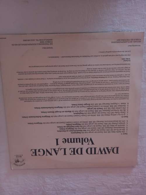 Dawid de Lange, Volume 1, skaars vinyl record