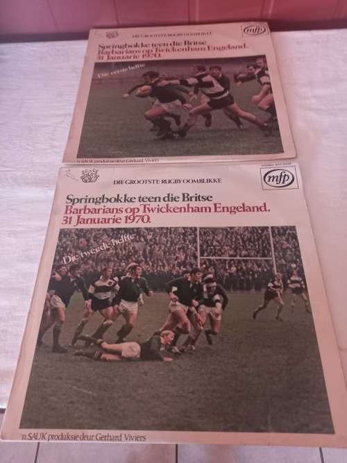 Springbokke teen die Britse Barbarians op Twickenham England 31 Januarie 1970 - 1 & 2 Vinyl records