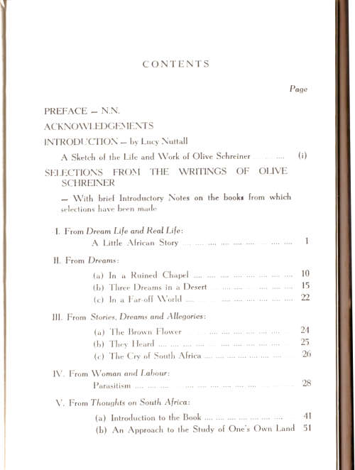 The Silver Plume - A Selection from the Writings of Olive Schreiner