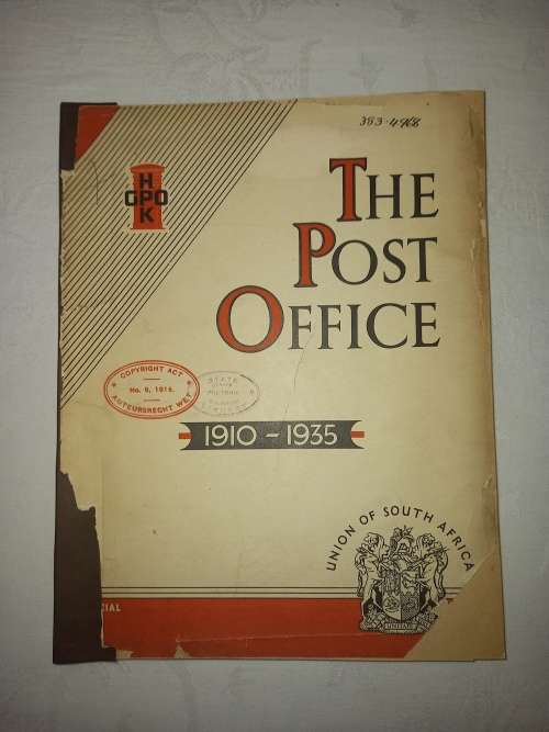 The Post Office 1910 - 1935, Union of South Africa, (very scarce book)
