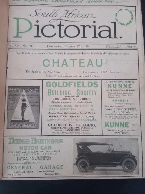 South African Pictorial,-  bounded antiquarian magazines - , 1924+, SCARCE
