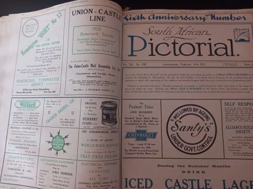 South African Pictorial,-  bounded antiquarian magazines - , 1924+, SCARCE