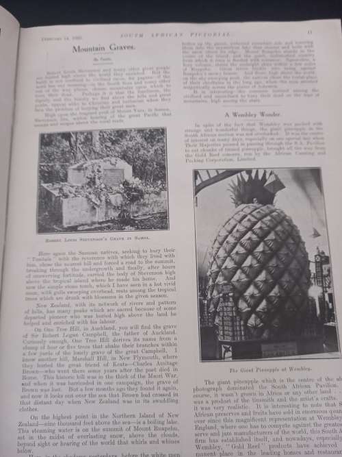 South African Pictorial,-  bounded antiquarian magazines - , 1924+, SCARCE