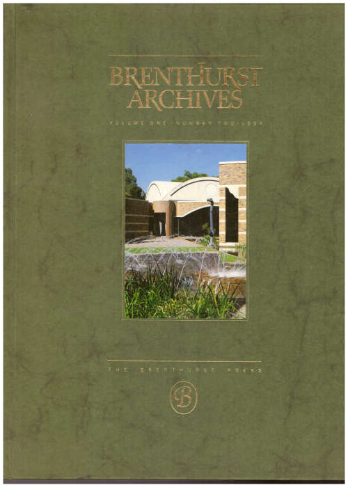 Brenthurst Archives, Volume 1, number 2- 1994