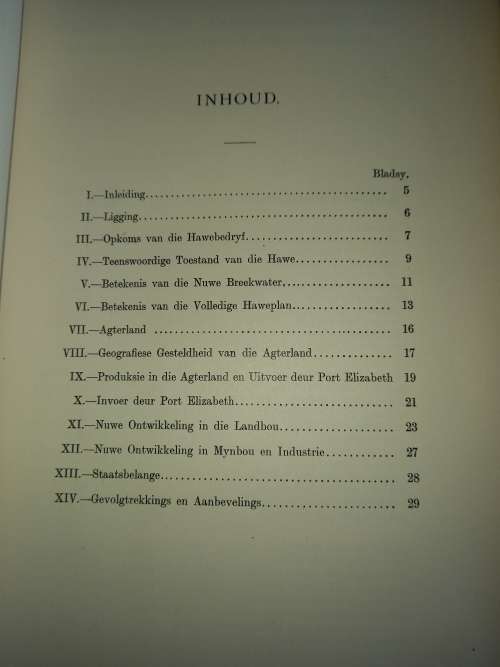 Handelsvooruitsigte van die Port Elizabeth Hawe 1925 - blou boek