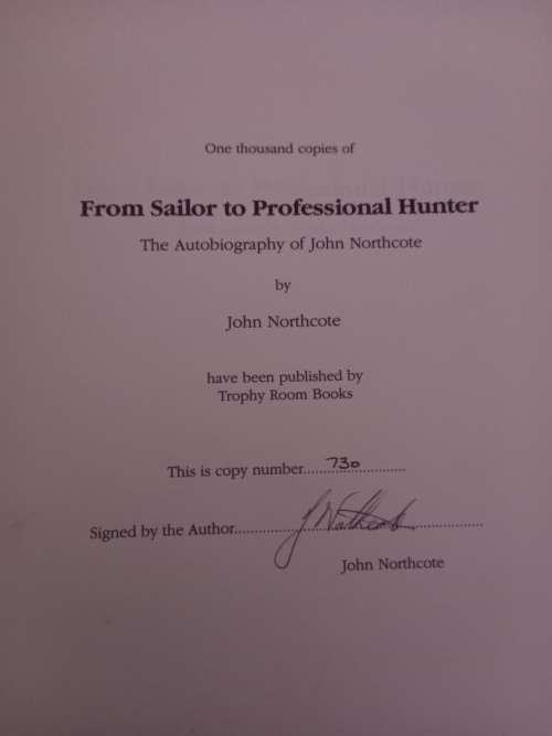 From Sailor to Professional Hunter -(limited and signed)