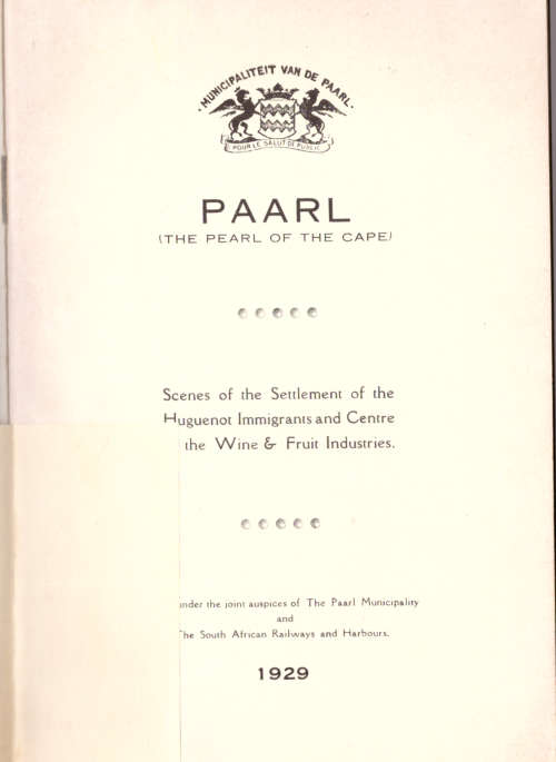 Paarl and his Surroundings, 1929