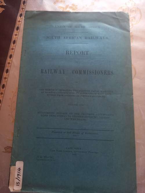 Union of South Africa, South African Railways, Report, 1914