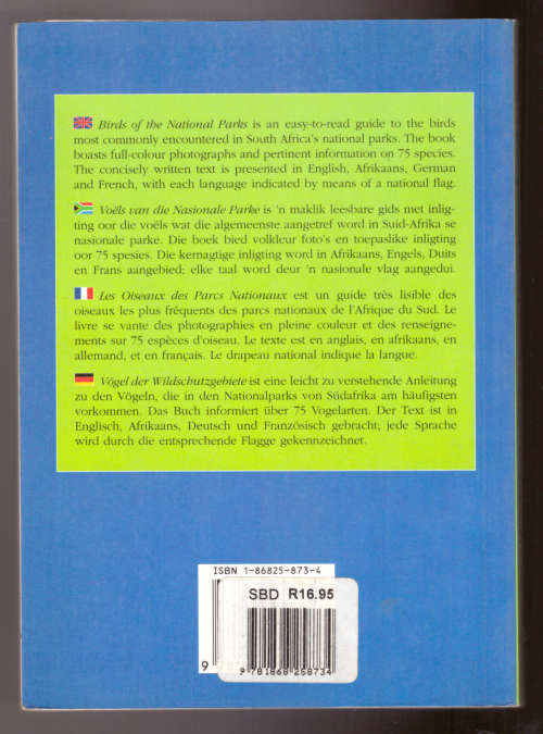 Birds of the National Parks , text in English, Afrikaans, German and French