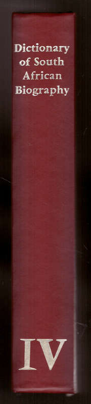 Dictionary of South African Biography - volume IV