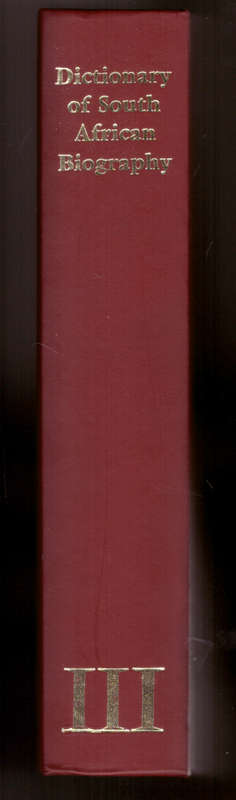 Dictionary of South African Biography - volume III