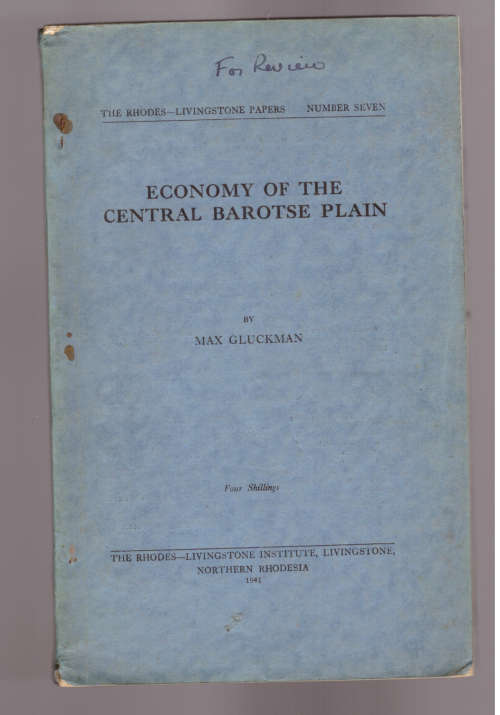 Economy of the Central Barotse Plain