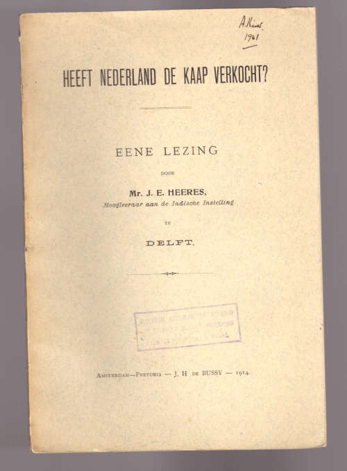 Heeft  Nederland De Kaap Verkocht? (1914)