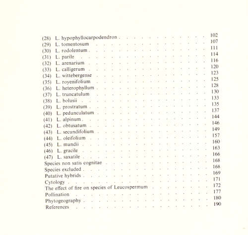 Taxonomic Studies on Leucospermum