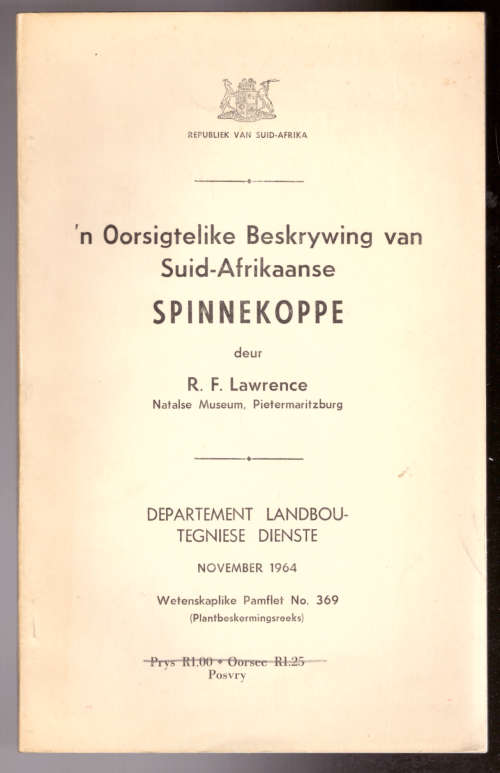 `n Oorsigtelike Beskrywing van Suid-Afrikaanse Spinnekoppe