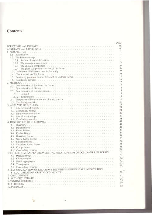 Biomes of South Africa an objective categorization