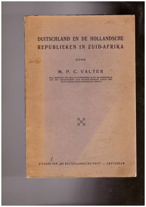 Duitschland en de Hollandsche Republieken in Zuid-Afrika (1918)