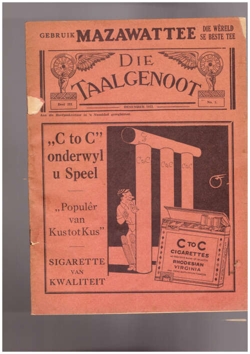 Die Taalgenoot, Desember 1933, No. 1