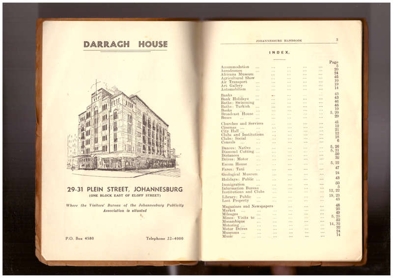 Handbook for Visitors to Johannesburg (early 1900s)