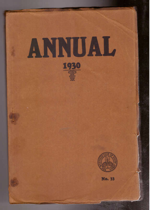 The Annual of the Mountain Club of South Africa - 1930