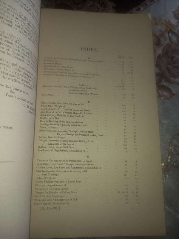 South African Railway Conference (blue book) 1898